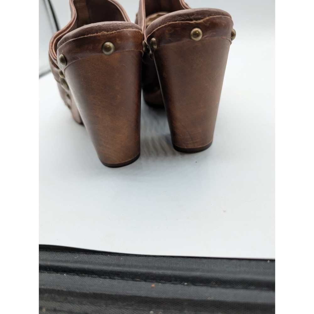 UGG Kaylee leather clogs brown braided strap and stud details Size 7 - Picture 7 of 10